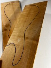 Figured Maple Drop Top Luthier Guitar Figured Wood Bookmatched Set No:10