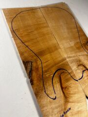 Figured Maple Drop Top Luthier Guitar Figured Wood Bookmatched Set No:12