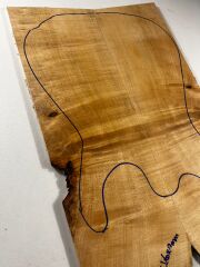 Figured Maple Drop Top Luthier Guitar Figured Wood Bookmatched Set No:19