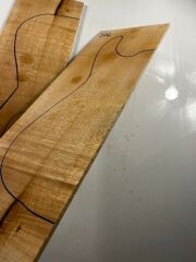 Figured Maple Drop Top Luthier Guitar Figured Wood Bookmatched Set No:8