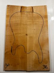 Figured Maple Drop Top Luthier Guitar Figured Wood Bookmatched Set No:9