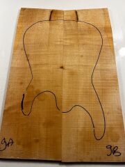 Figured Maple Drop Top Luthier Guitar Figured Wood Bookmatched Set No:9