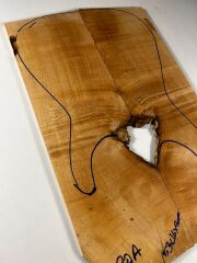 Figured Maple Drop Top Luthier Guitar Figured Wood Bookmatched Set No:20