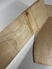 Figured Maple Drop Top Luthier Guitar Figured Wood Bookmatched Set No:21