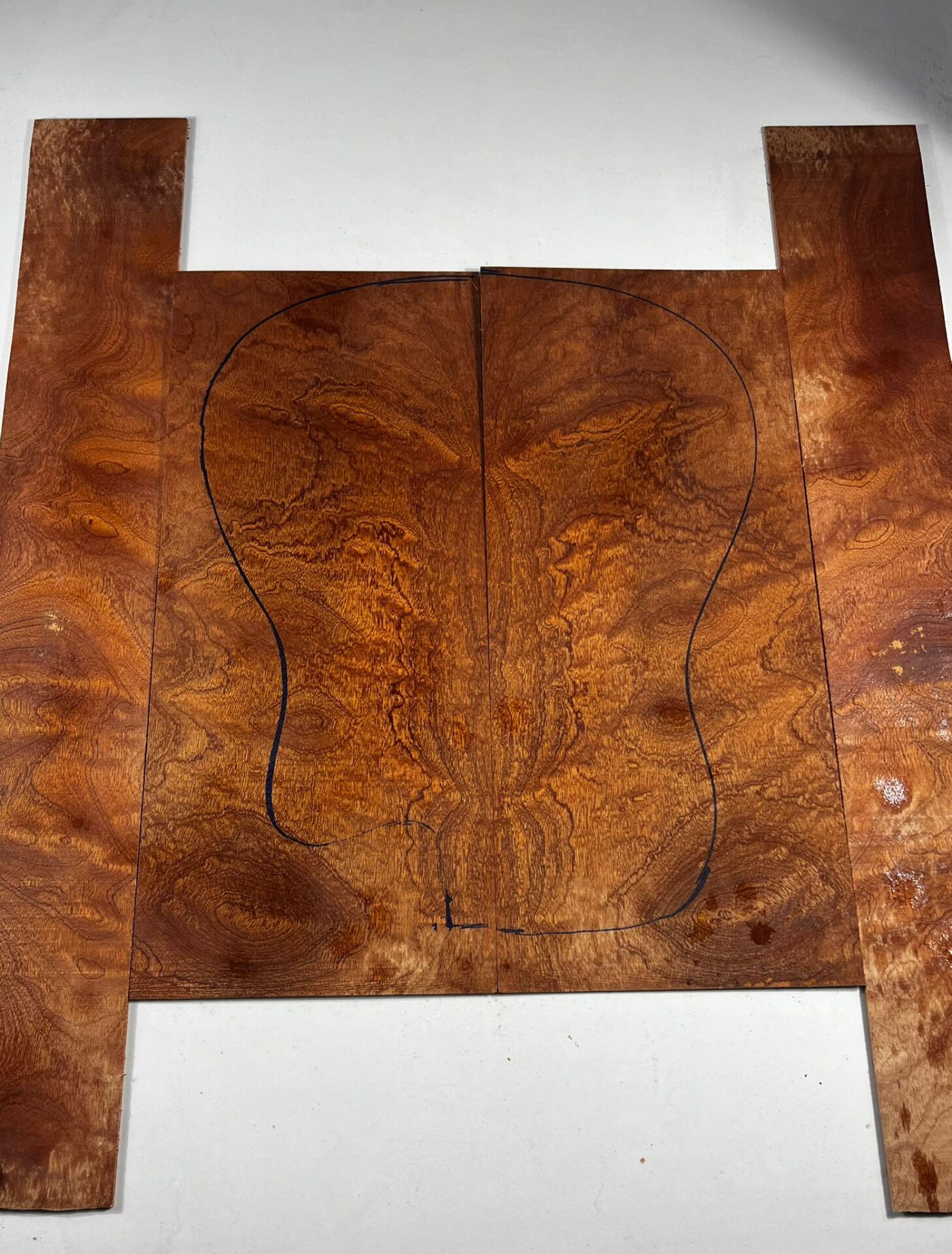 Sapele Pommele Mahogany  Acoustic Guitar Back And Sides set No:01