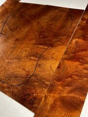 Sapele Pommele Mahogany  Acoustic Guitar Back And Sides set No:02