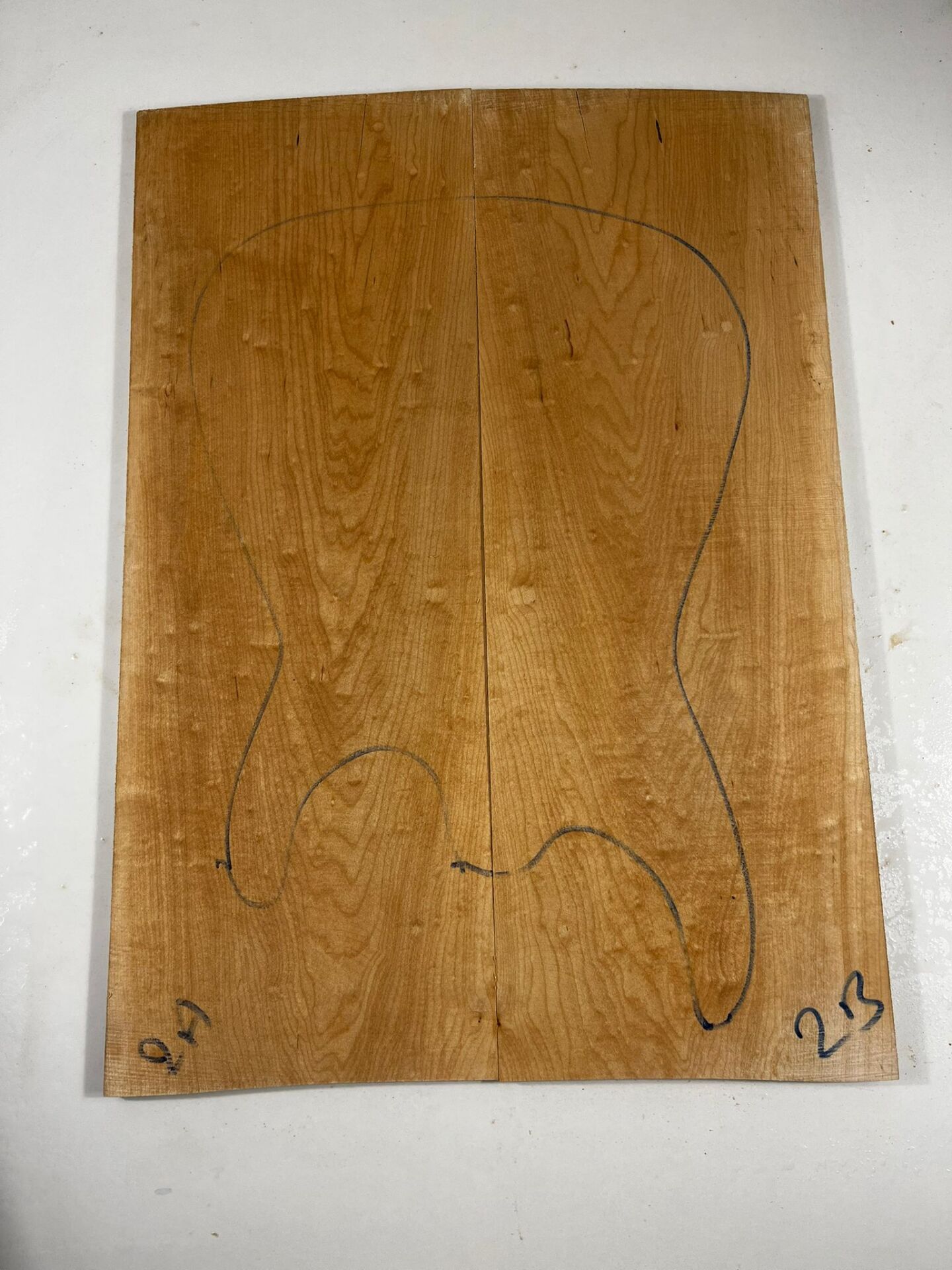 A Grade Quilted Maple Drop Top Luthier Guitar Figured Wood Bookmatched Set No:2