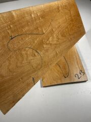 A Grade Quilted Maple Drop Top Luthier Guitar Figured Wood Bookmatched Set No:2