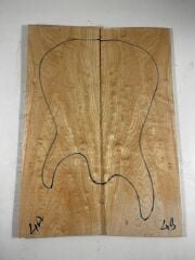 AAA Grade Quilted Maple Drop Top Luthier Guitar Figured Wood Bookmatched Set No:4