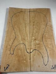 AAA Grade Quilted Maple Drop Top Luthier Guitar Figured Wood Bookmatched Set No:4