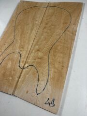 AAA Grade Quilted Maple Drop Top Luthier Guitar Figured Wood Bookmatched Set No:4