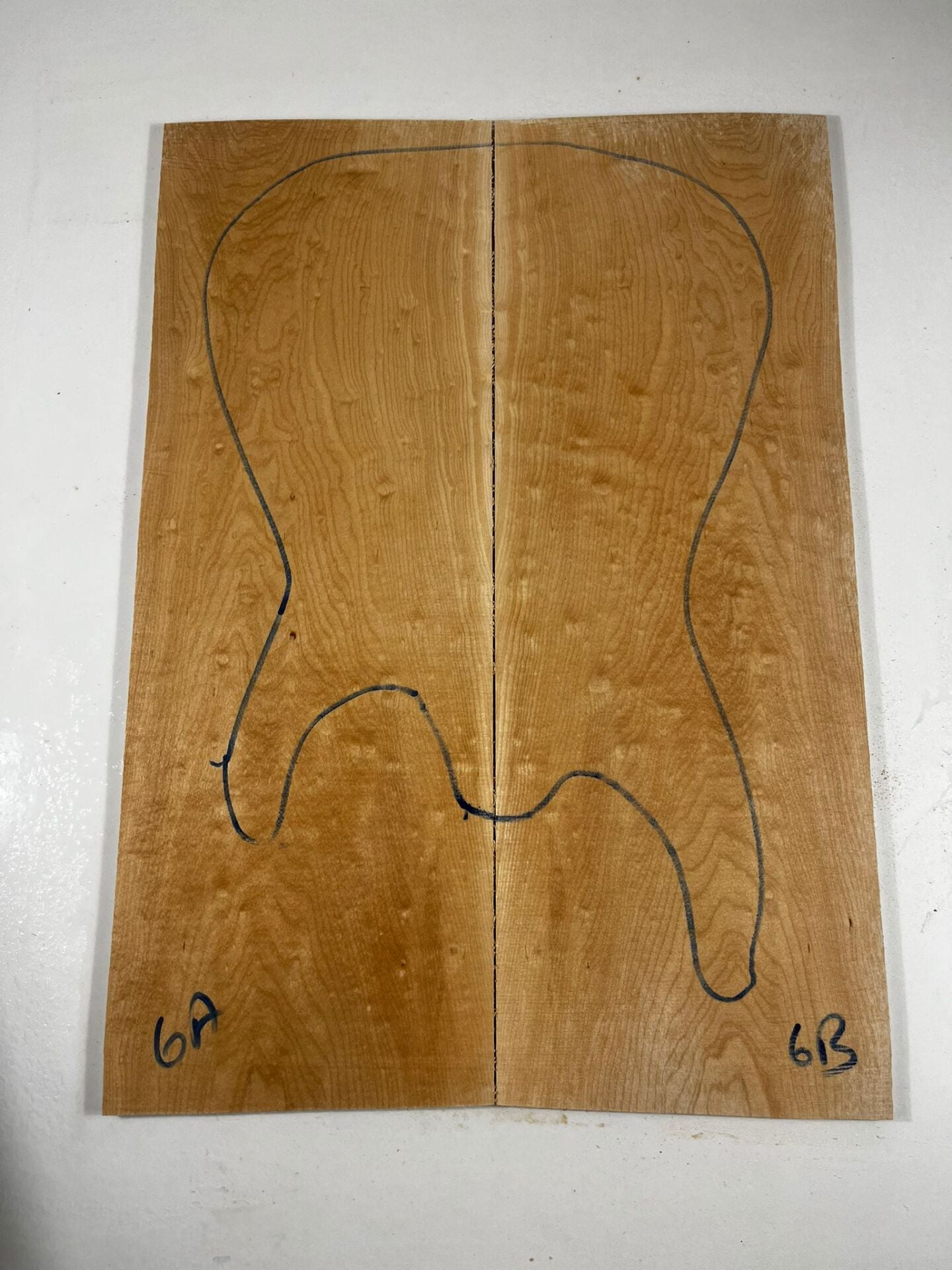 AA Grade Quilted Maple Drop Top Luthier Guitar Figured Wood Bookmatched Set No:6