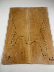 AA Grade Quilted Maple Drop Top Luthier Guitar Figured Wood Bookmatched Set No:6