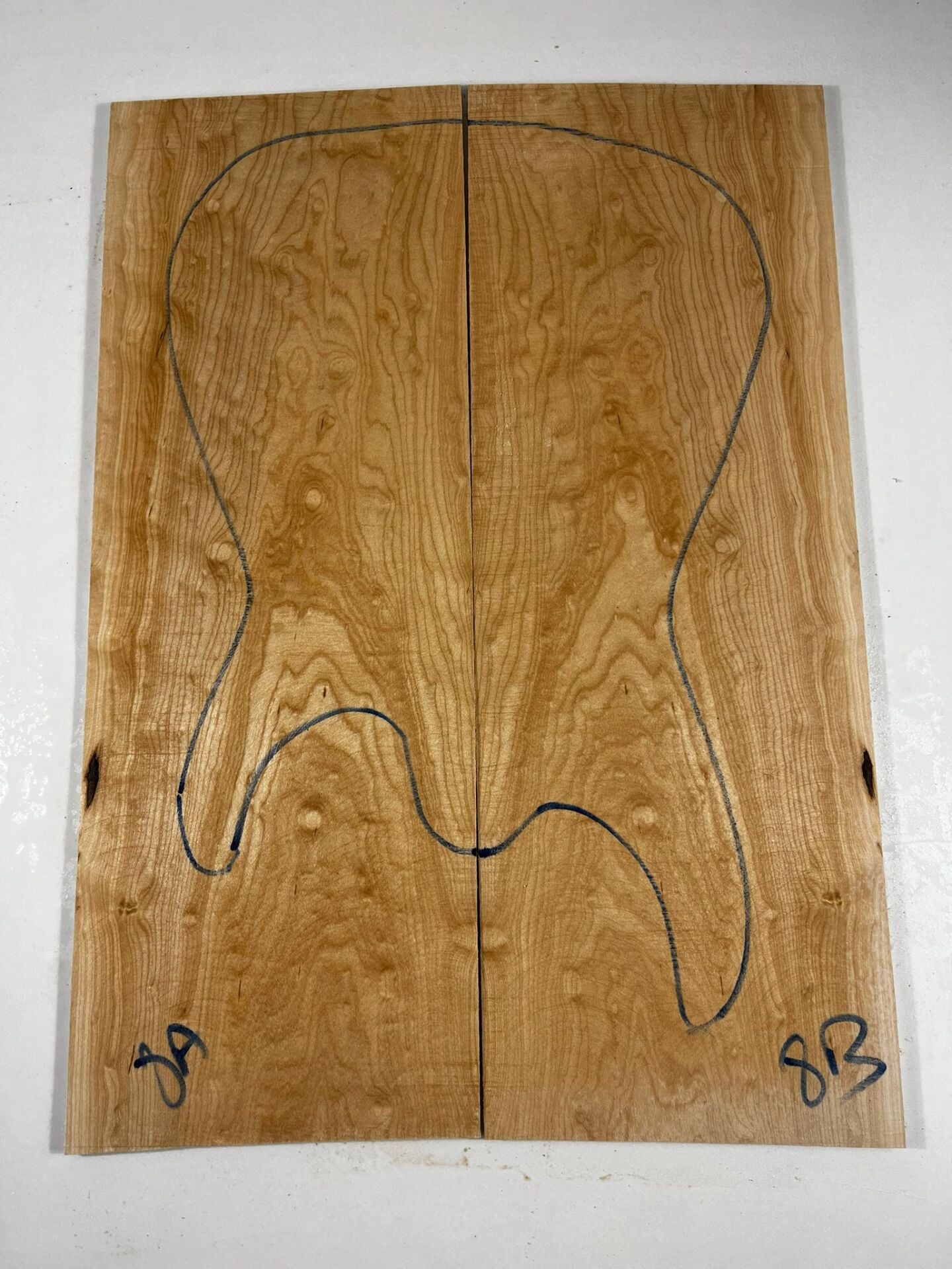 AAA Grade Quilted Maple Drop Top Luthier Guitar Figured Wood Bookmatched Set No:8