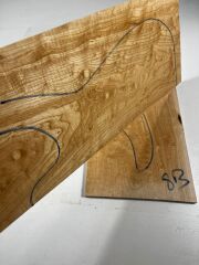 AAA Grade Quilted Maple Drop Top Luthier Guitar Figured Wood Bookmatched Set No:8