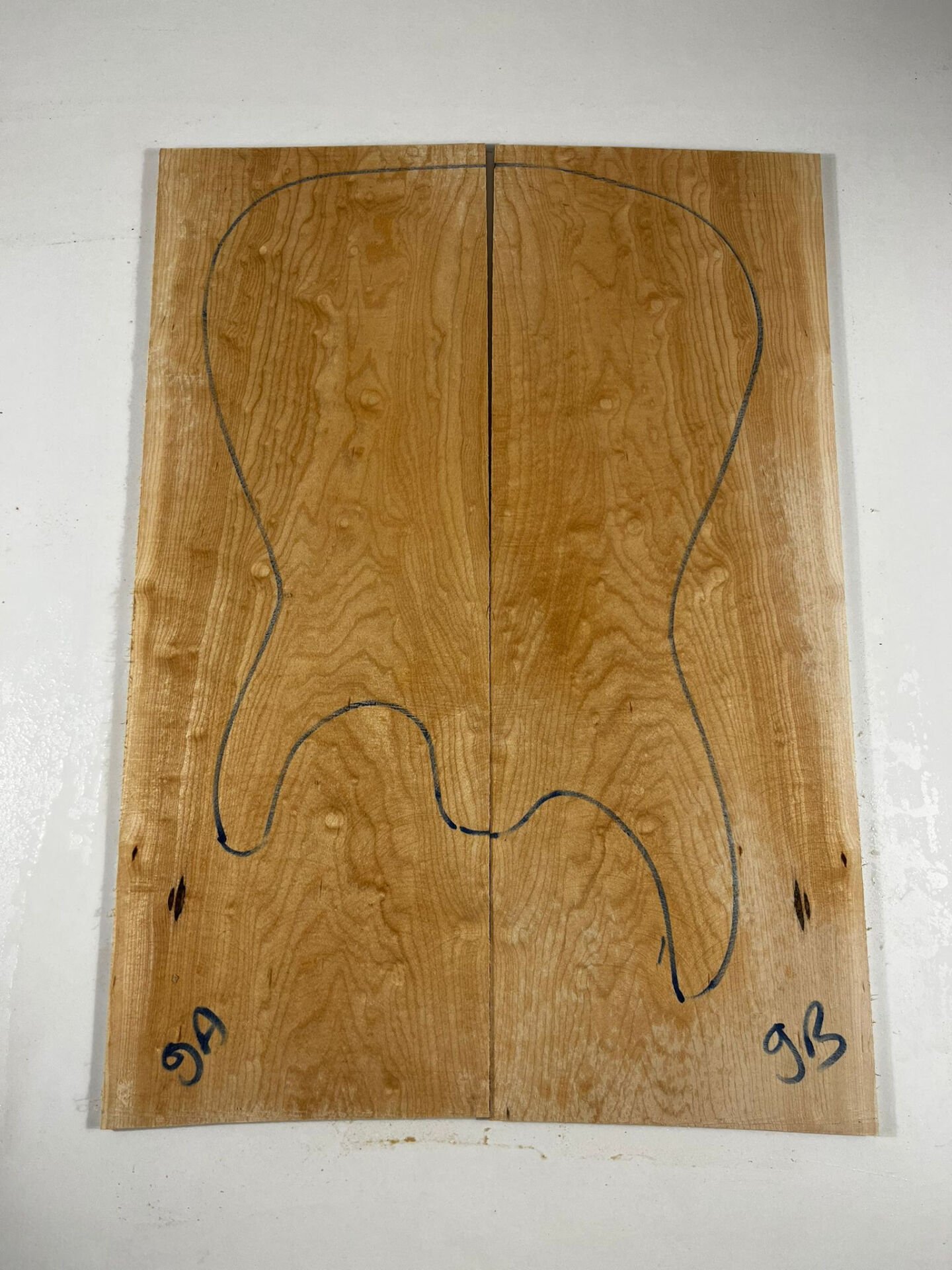 AA Grade Quilted Maple Drop Top Luthier Guitar Figured Wood Bookmatched Set No:9