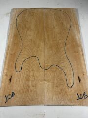 A Grade Quilted Maple Drop Top Luthier Guitar Figured Wood Bookmatched Set No:10