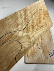 AAA Grade Quilted Maple Drop Top Luthier Guitar Figured Wood Bookmatched Set No:11