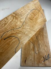 AAA Grade Quilted Maple Drop Top Luthier Guitar Figured Wood Bookmatched Set No:12