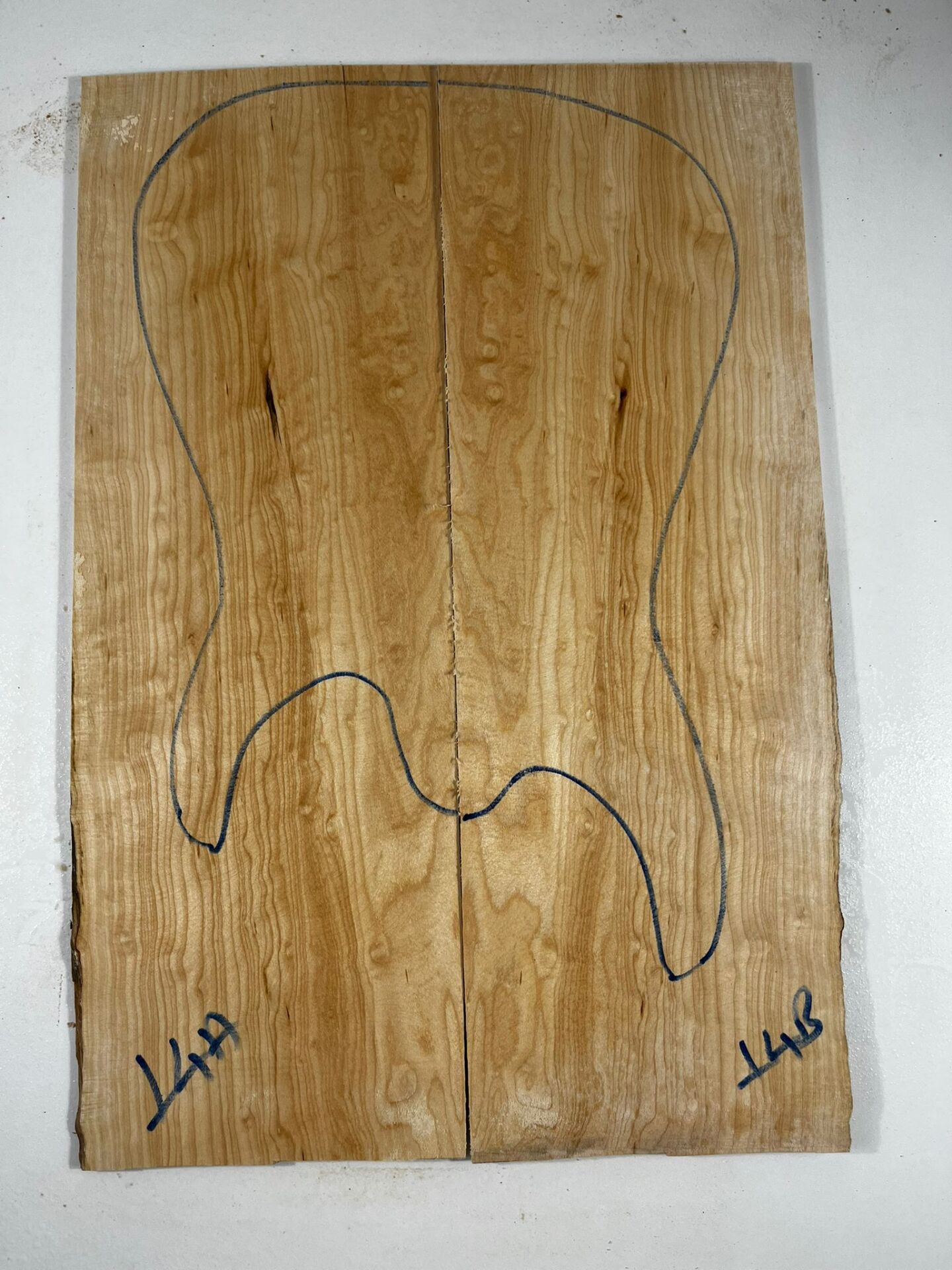 AA Grade Quilted Maple Drop Top Luthier Guitar Figured Wood Bookmatched Set No:14