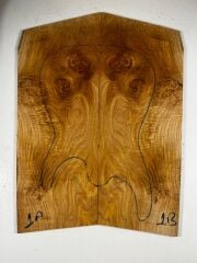 AA Grade Burl Chestnut Drop Top Luthier Guitar Figured Wood Bookmatched Set No:1