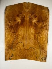 AA Grade Burl Chestnut Drop Top Luthier Guitar Figured Wood Bookmatched Set No:2