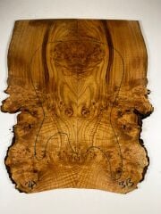 Master Grade Burl Chestnut Drop Top Luthier Guitar Figured Wood Bookmatched Set No:3
