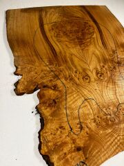 Master Grade Burl Chestnut Drop Top Luthier Guitar Figured Wood Bookmatched Set No:3