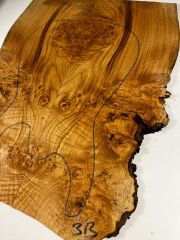Master Grade Burl Chestnut Drop Top Luthier Guitar Figured Wood Bookmatched Set No:3
