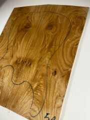 A Grade Burl Chestnut Drop Top Luthier Guitar Figured Wood Bookmatched Set No:5