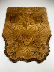 AAA Grade Burl Chestnut Drop Top Luthier Guitar Figured Wood Bookmatched Set No:9