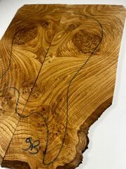 AAA Grade Burl Chestnut Drop Top Luthier Guitar Figured Wood Bookmatched Set No:9