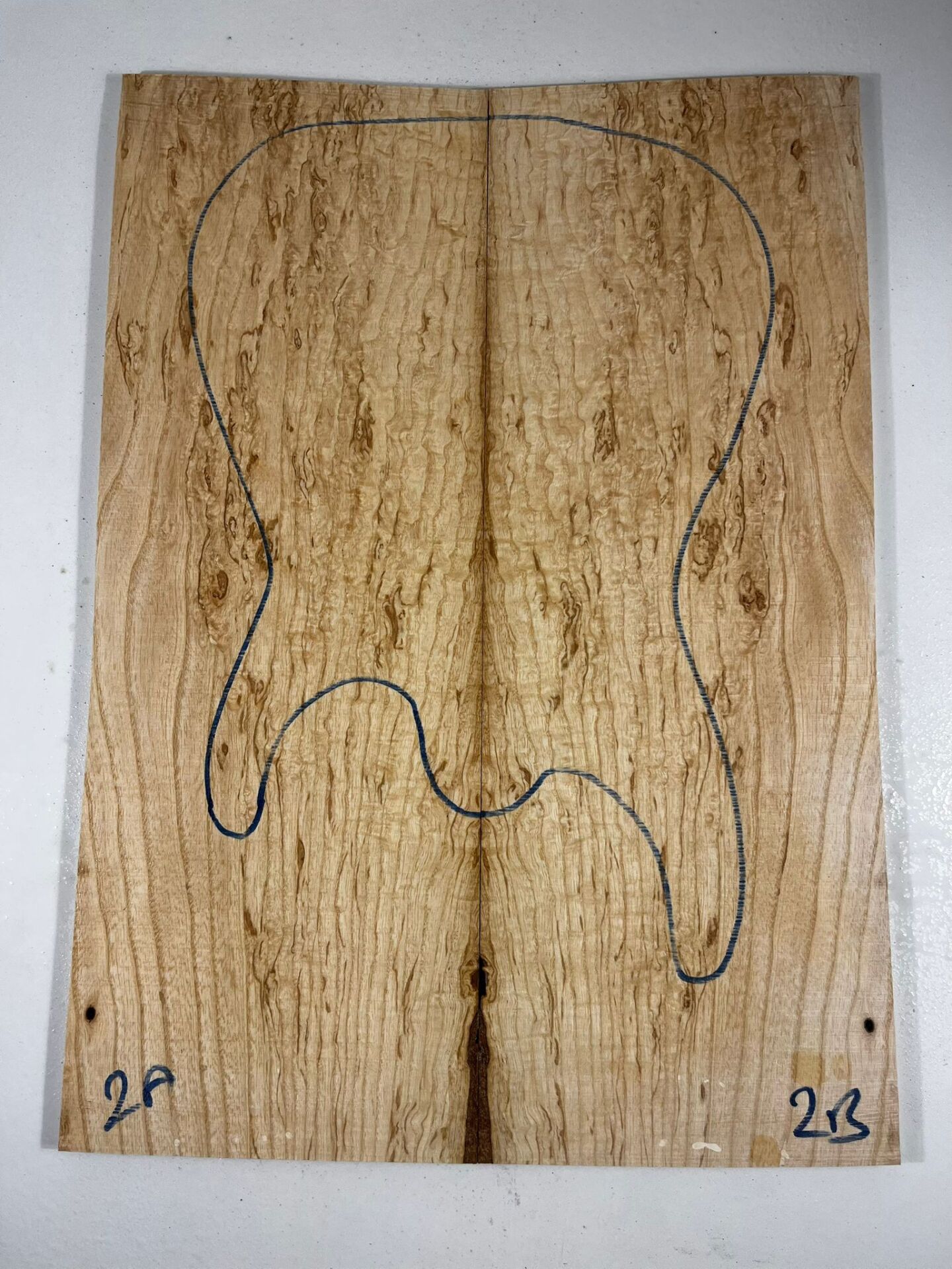 Master Grade Burl Tamo Ash Drop Top Wood For Electric Bass Guitar no:2