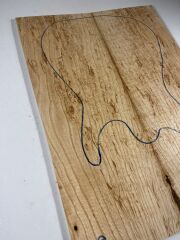 Master Grade Burl Tamo Ash Drop Top Wood For Electric Bass Guitar no:2