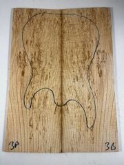 Master Grade Burl Tamo Ash Drop Top Wood For Electric Bass Guitar no:3