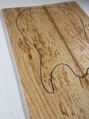 Master Grade Burl Tamo Ash Drop Top Wood For Electric Bass Guitar no:3