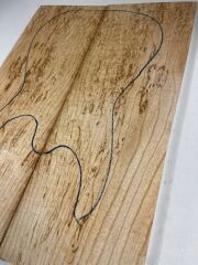 Master Grade Burl Tamo Ash Drop Top Wood For Electric Bass Guitar no:3