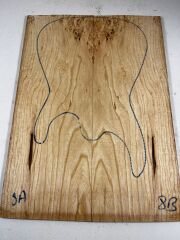 A Grade Burl Tamo Ash Drop Top Wood For Electric Bass Guitar no:8