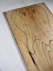 A Grade Burl Tamo Ash Drop Top Wood For Electric Bass Guitar no:8