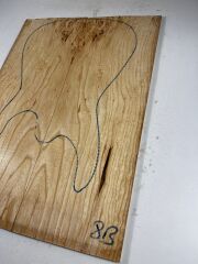 A Grade Burl Tamo Ash Drop Top Wood For Electric Bass Guitar no:8