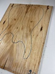 A Grade Figured Ash Drop Top Wood For Electric Bass Guitar no:9