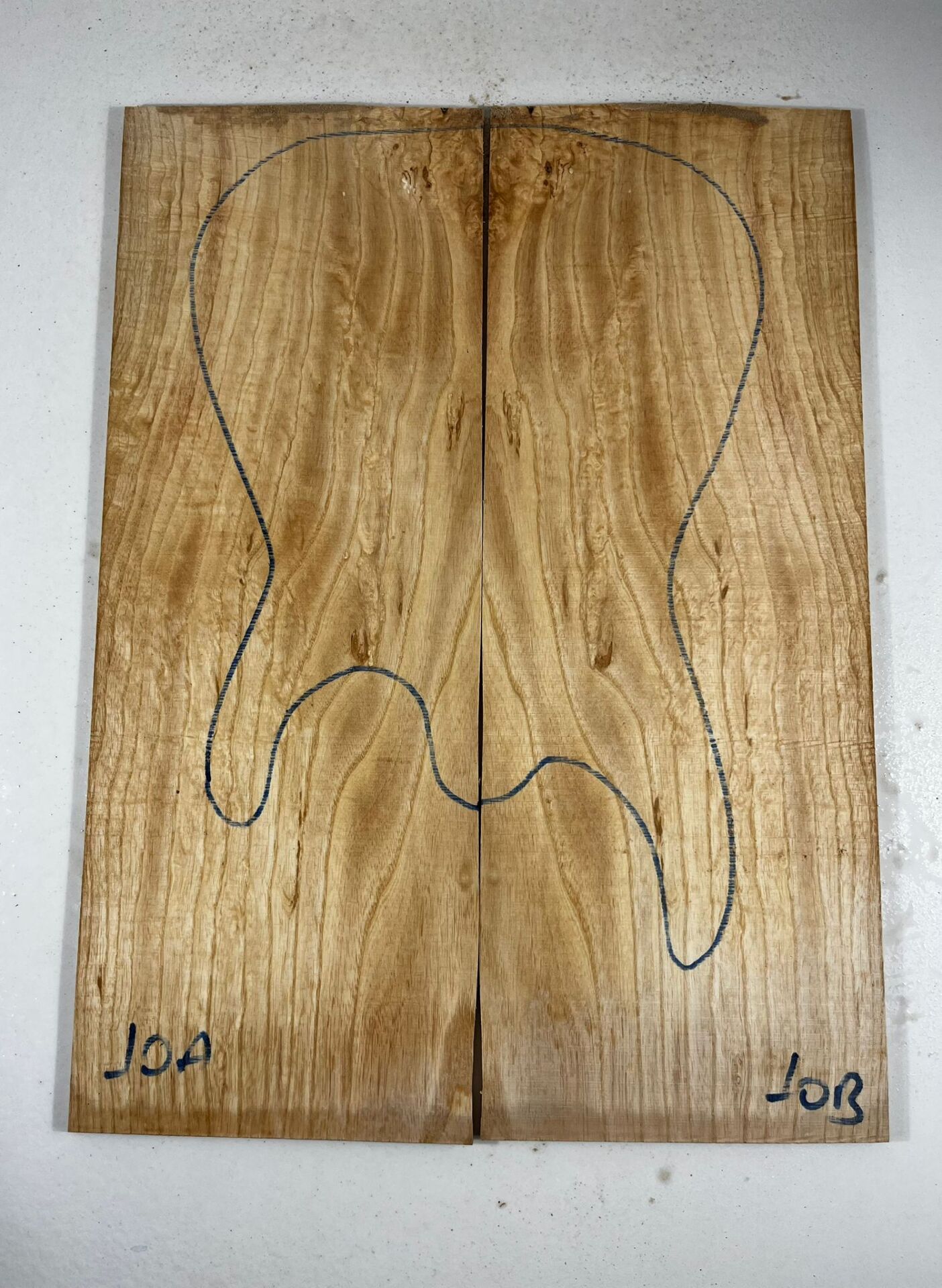 A Grade Figured Ash Drop Top Wood For Electric Bass Guitar no:10