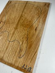 AA Grade Burl Tamo Ash Drop Top Wood For Electric Bass Guitar no:11