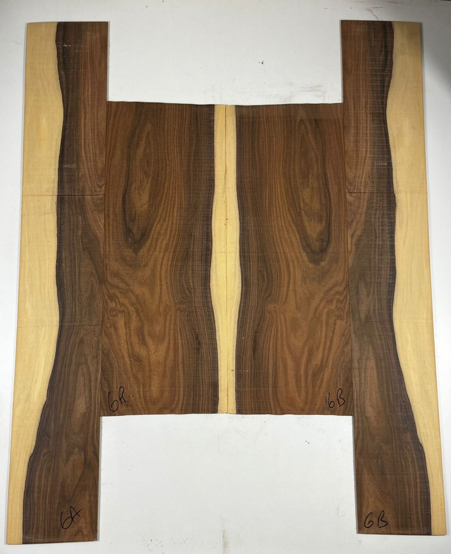 Master Grade Amazon Rosewood Acoustic Guitar Back And Sides set No:06