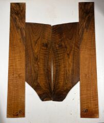 Master Grade Flame Bastogne Walnut Acoustic Guitar Back And Sides set #2