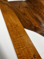 Master Grade Flame Bastogne Walnut Acoustic Guitar Back And Sides set #2