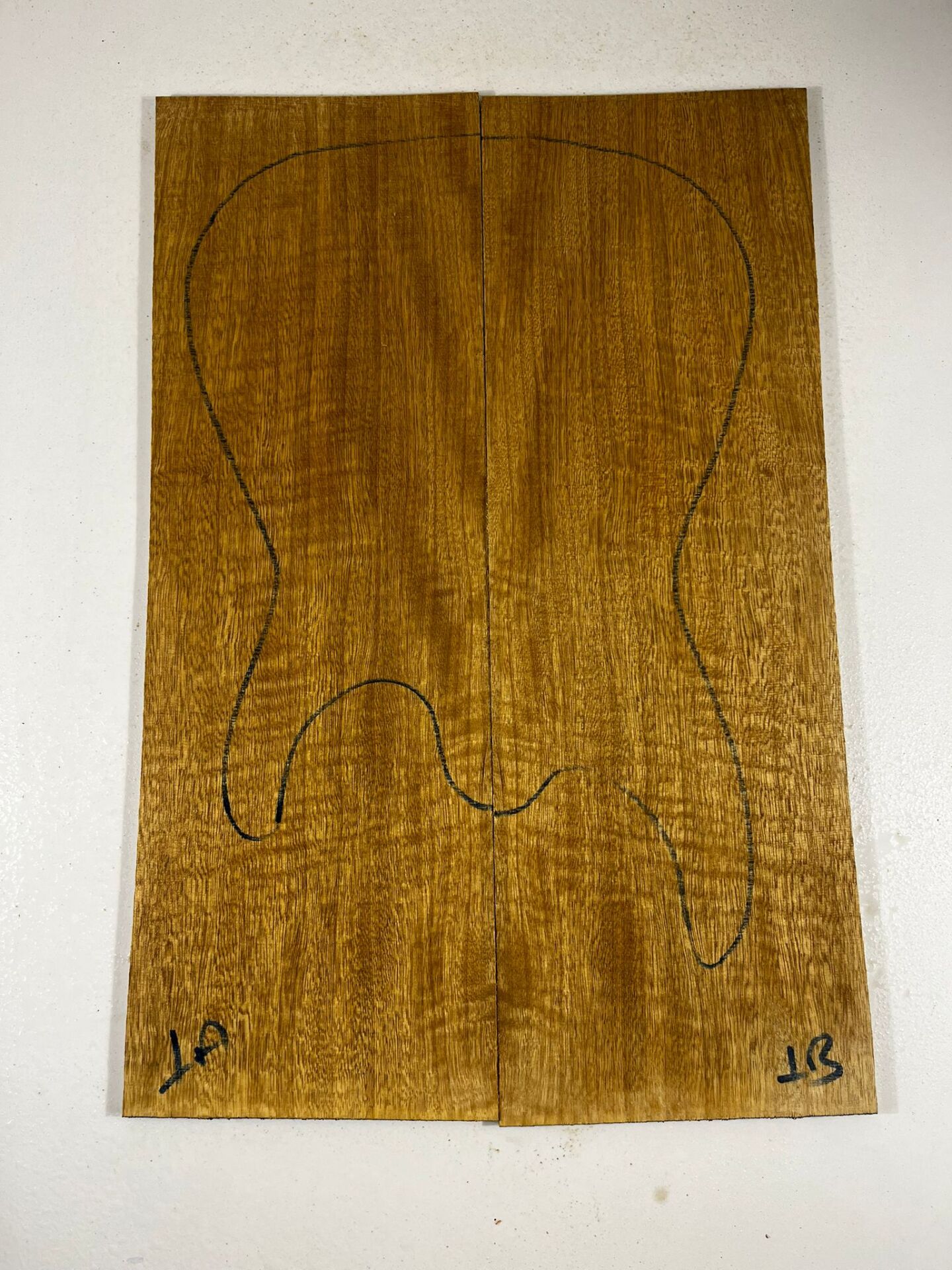 AAA Grade Curly Limba Electric Guitar Drop Top Book Matched Set No:01