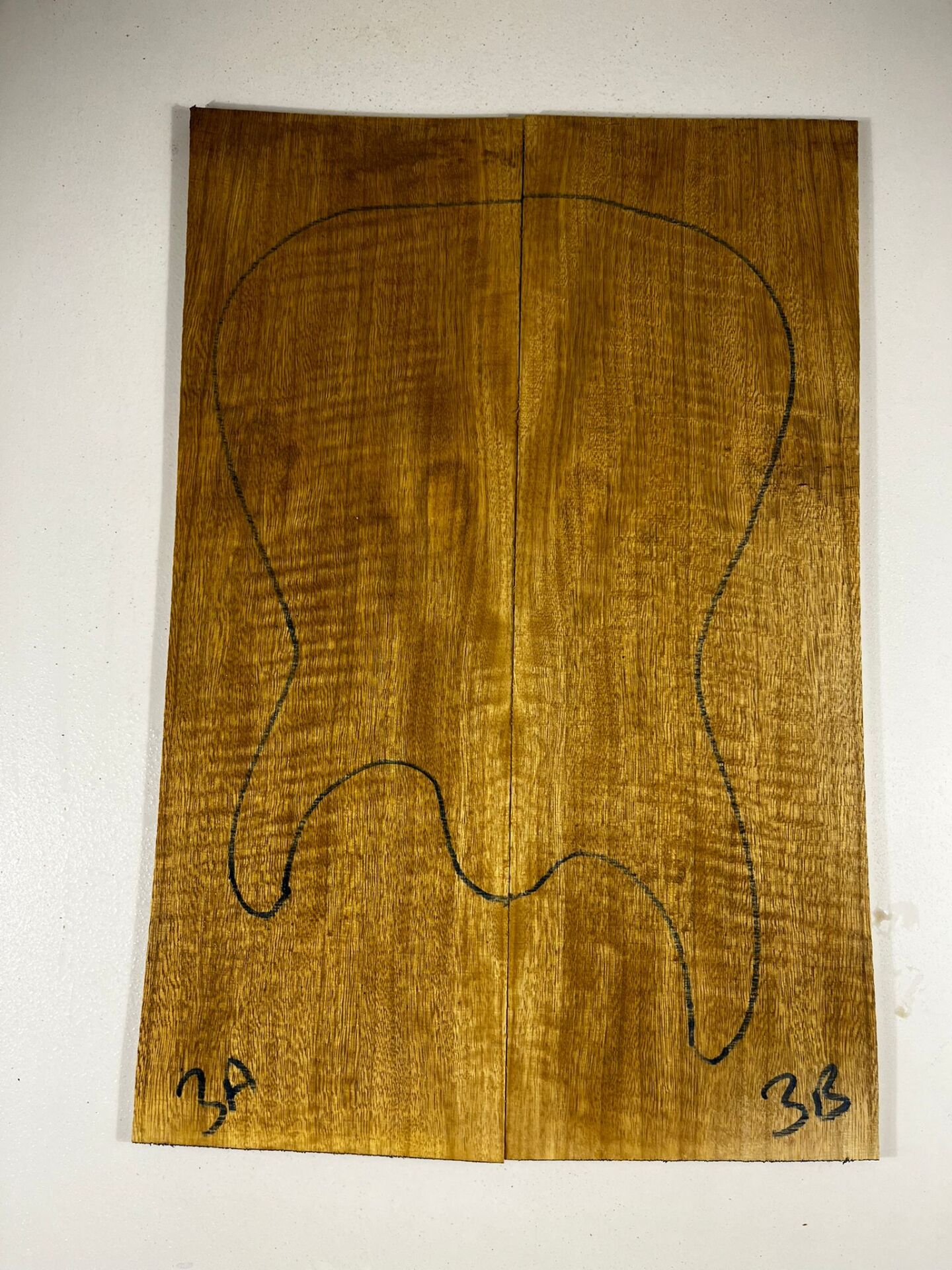 AAA Grade Curly Limba Electric Guitar Drop Top Book Matched Set No:03