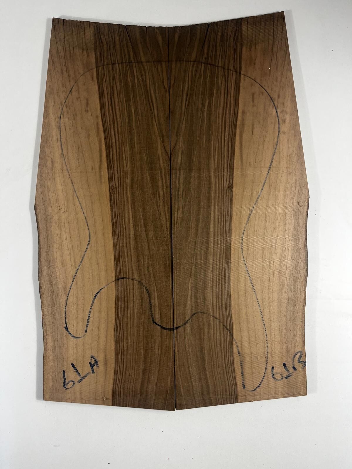 Turkish Black Walnut Drop Top Luthier Guitar Figured Wood Bookmatched Set No:61