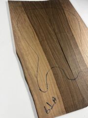 Turkish Black Walnut Drop Top Luthier Guitar Figured Wood Bookmatched Set No:61